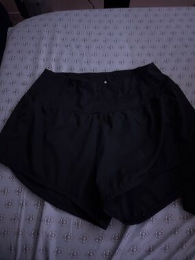 Women's Black Athletic Shorts with Wide Waistband